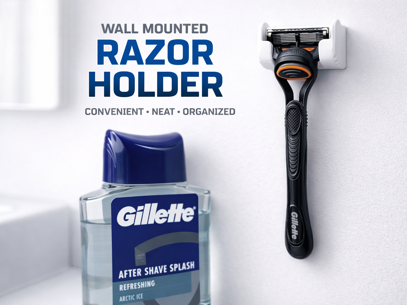 Gillette holder on the wall