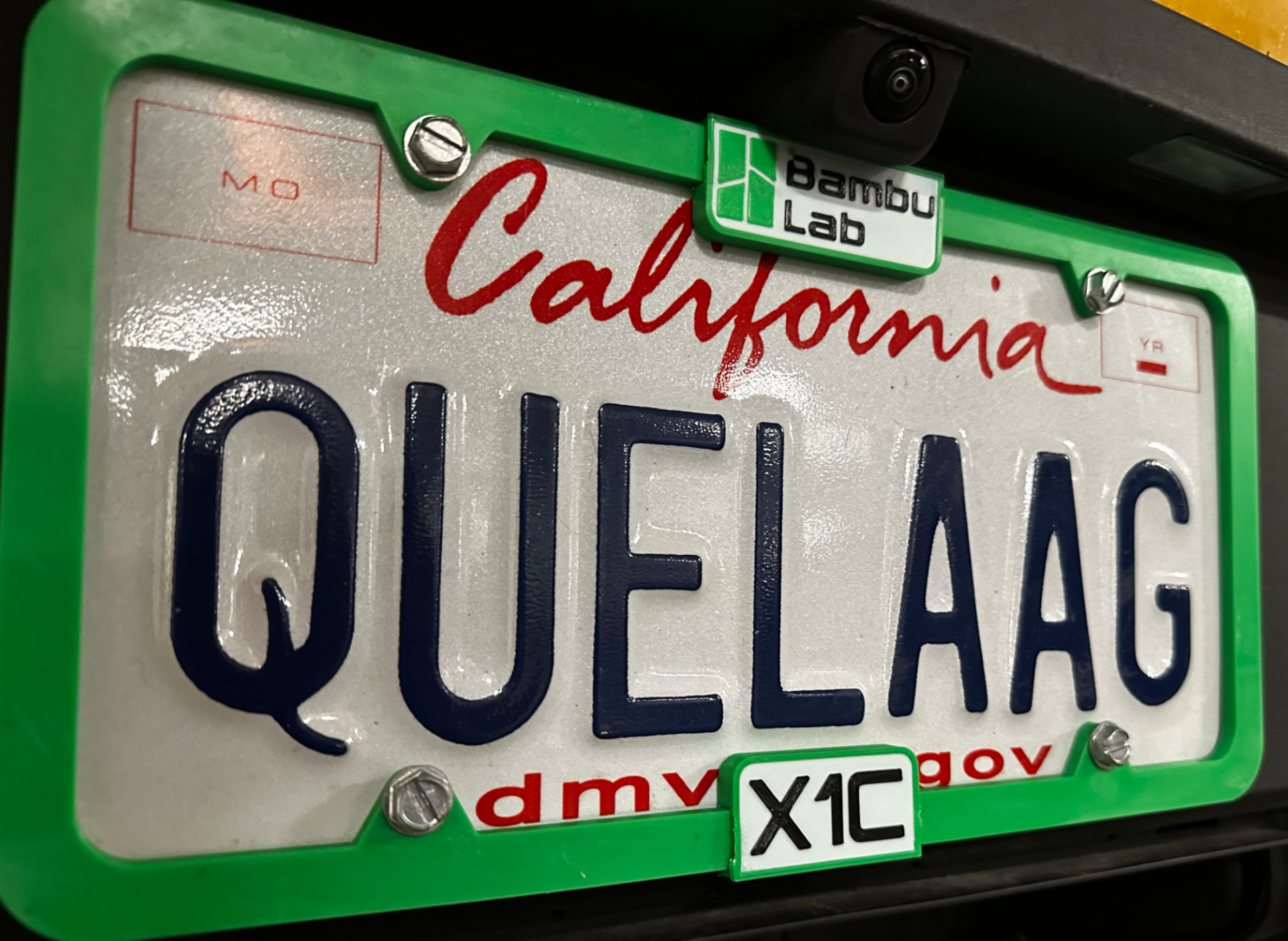 Bambu number plate frame (12x6")