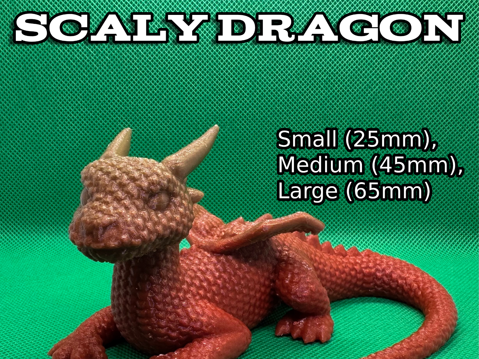Scaly Dragon Model - Multiple Sizes