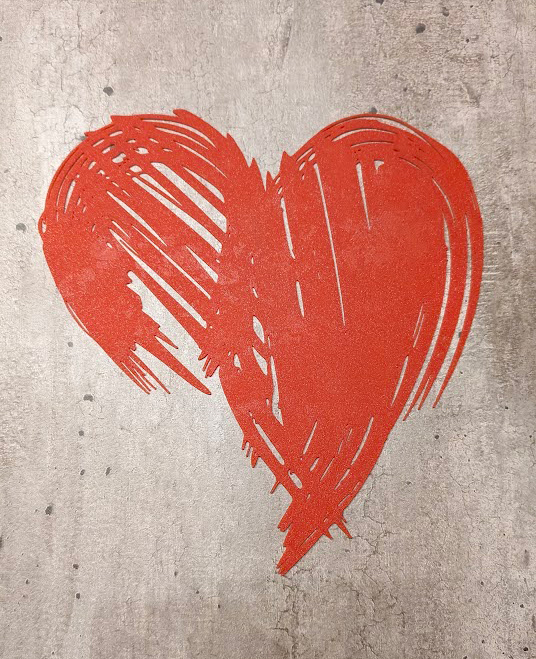 2D Heart Wall Art