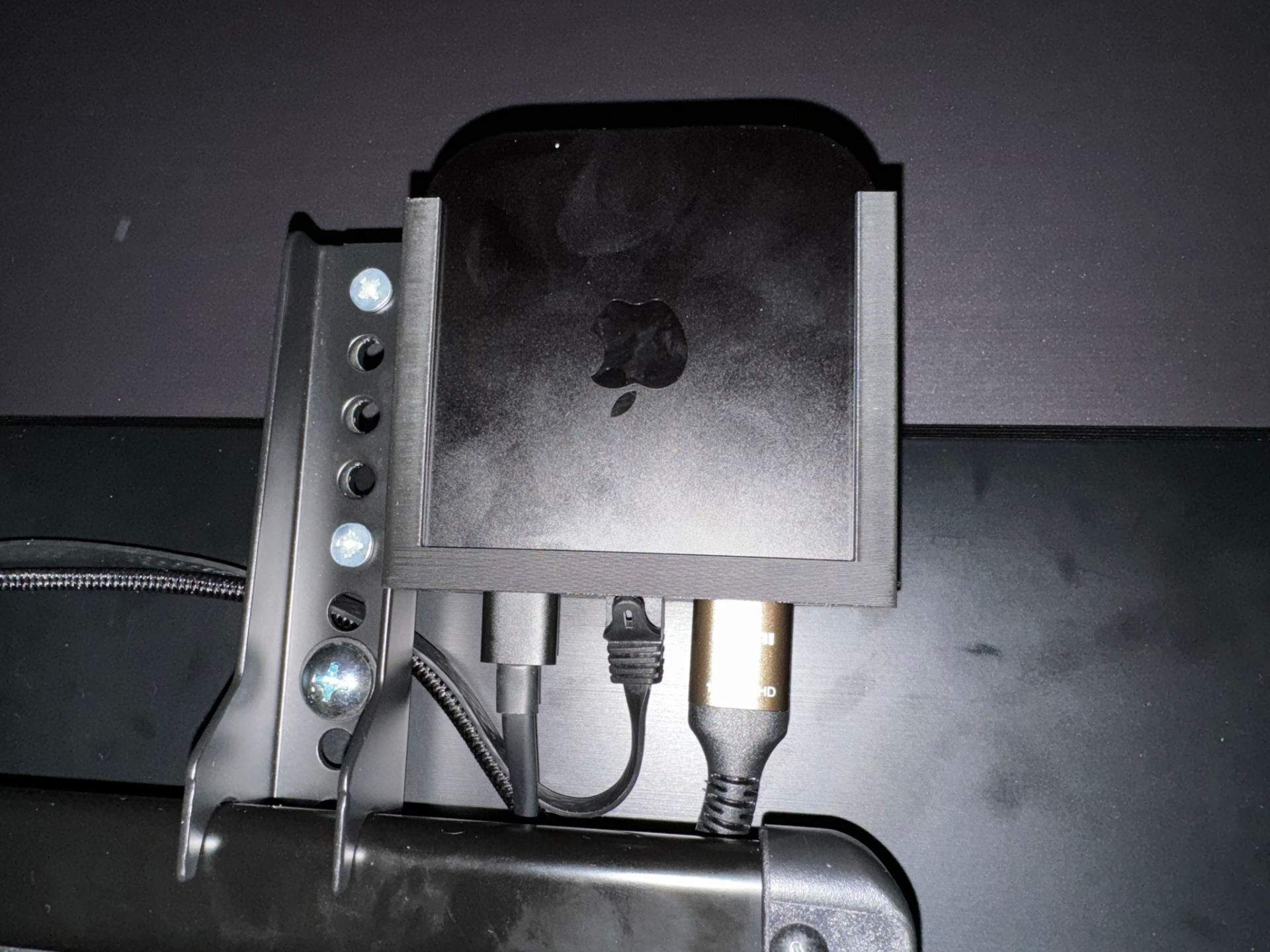 Apple TV 4K mount (mounts to TV mount)