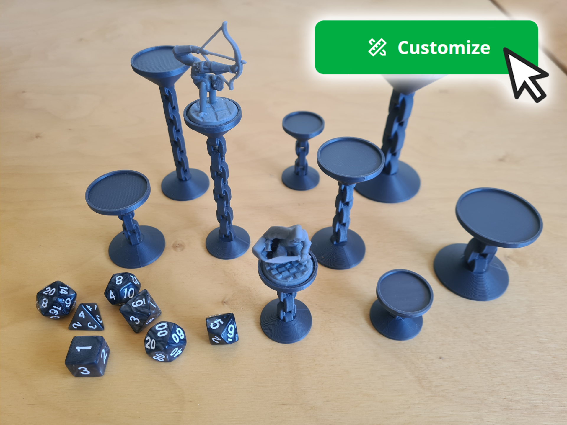 Miniature riser (DnD, flying, display)