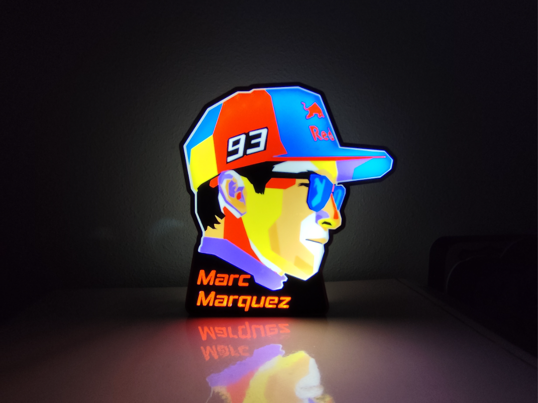 Marc Marquez Head-Shaped Lamp