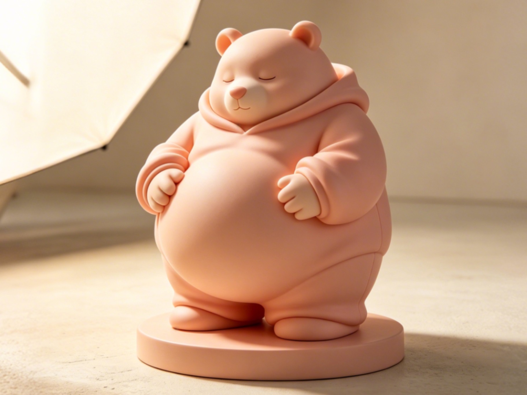 Pooh/Lotso-Inspired Pastel Cozy Bear（Support-free）