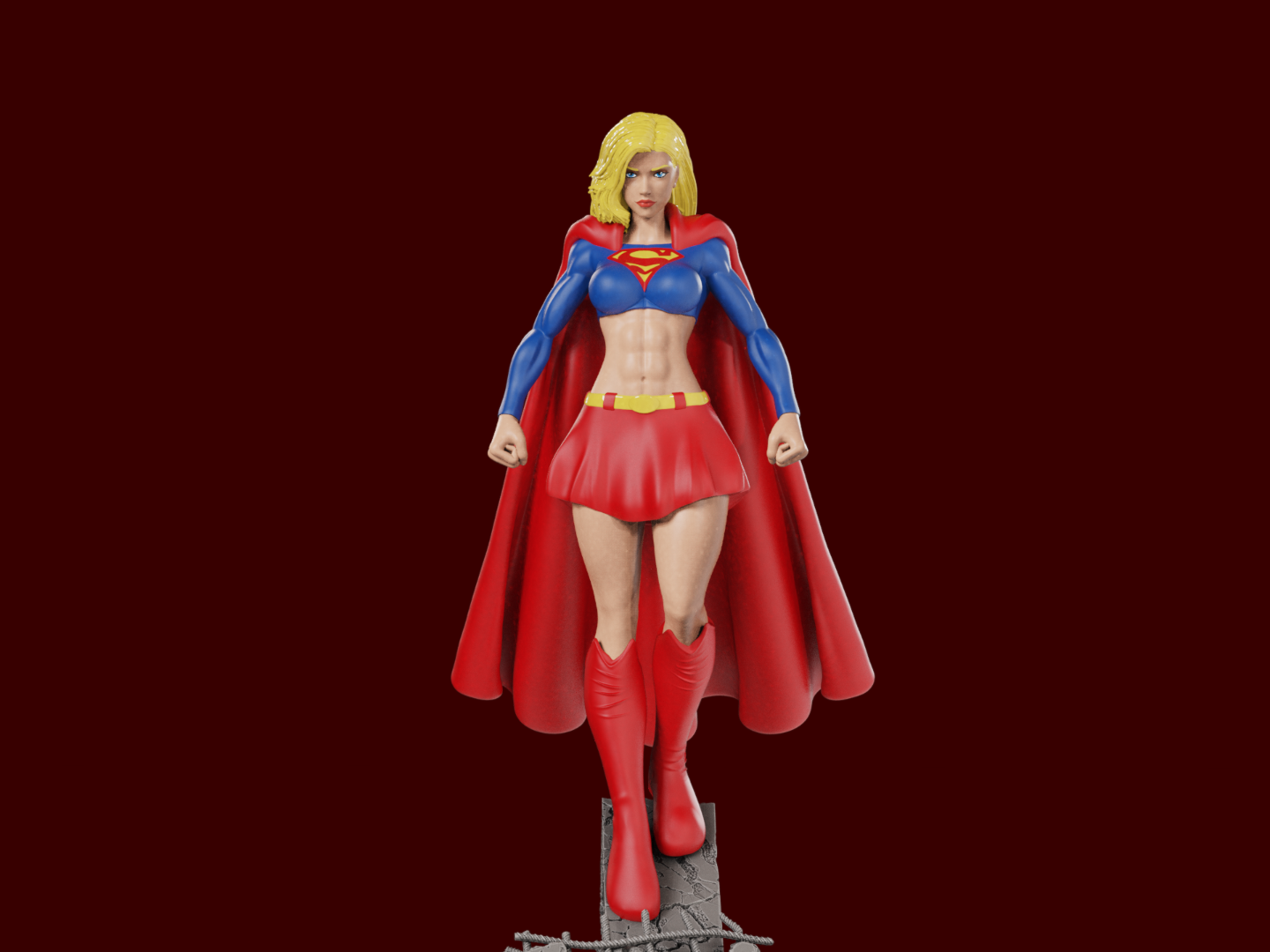 Supergirl Bombshell (Pin-Up) 2 Prints color / non
