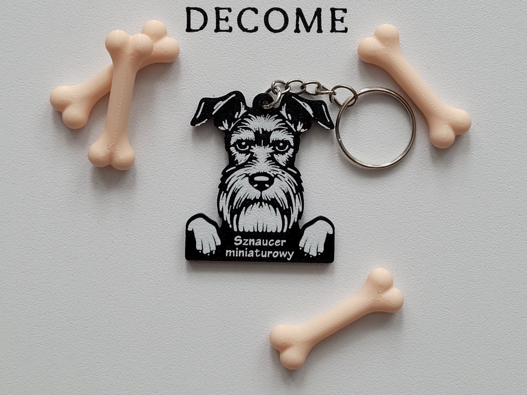 Miniature Schnauzer keychain