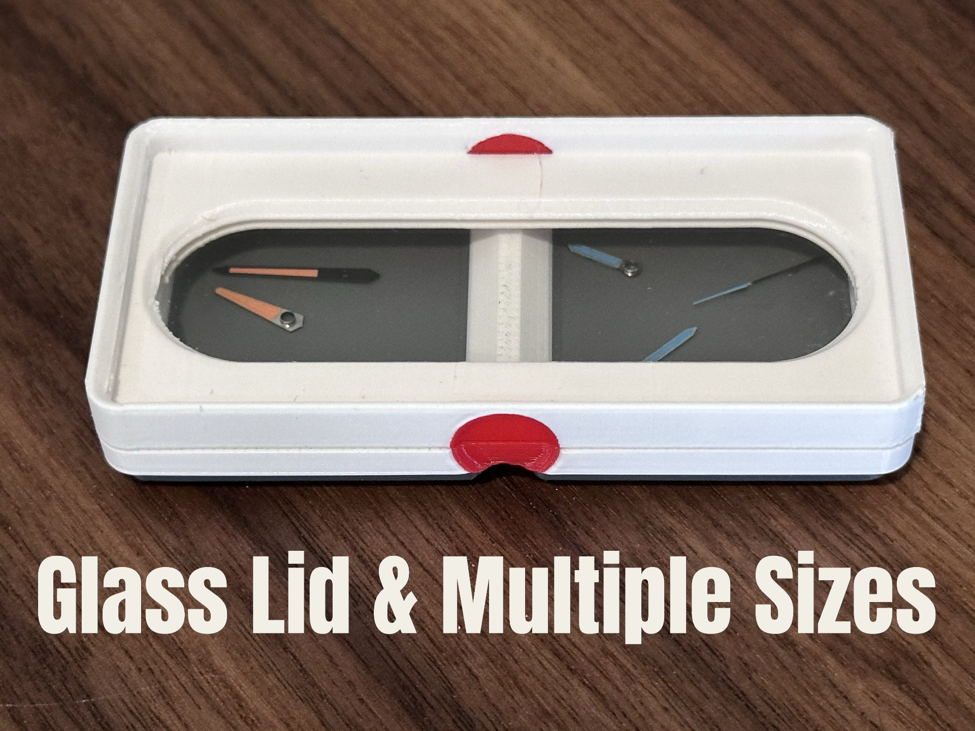 Small Parts Box w/ Glass Lid & Gridfinity Base