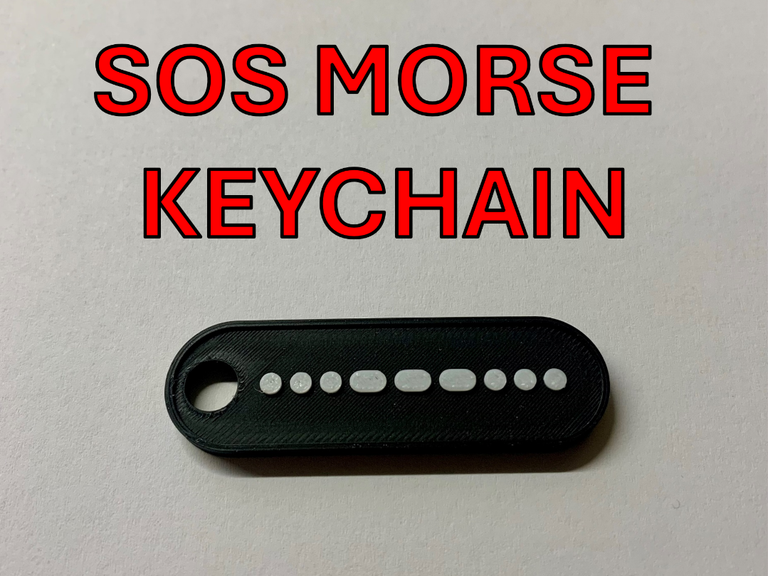 SOS MORSE KEYCHAIN