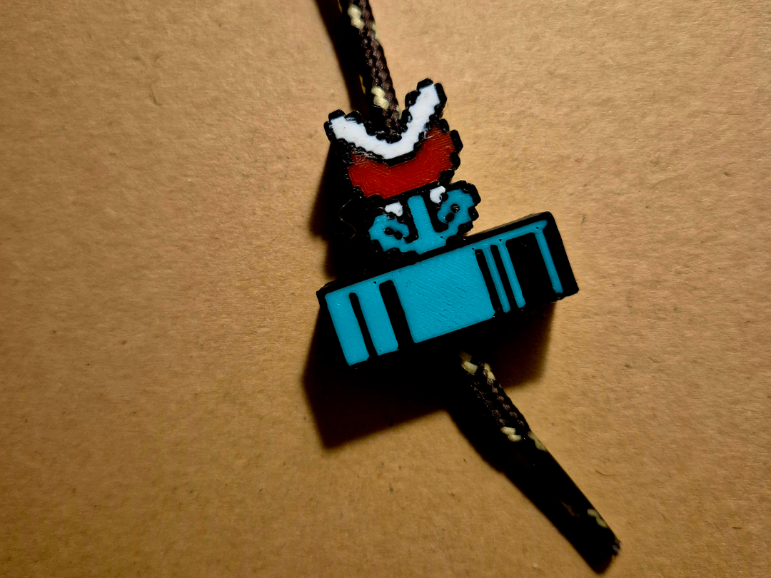 Mario piranha flower drawstring beads