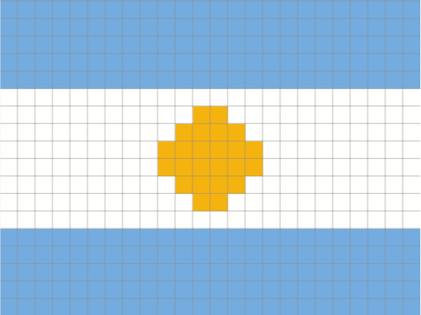Argentina squared flag - Pixel Puzzle