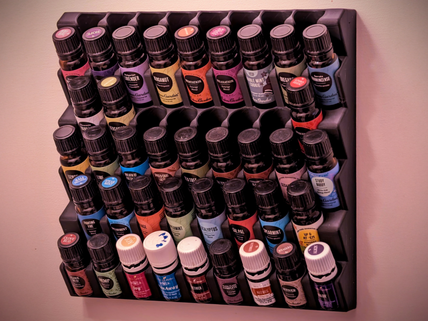 Essential Oil Wall Organizer for 10ml bottles