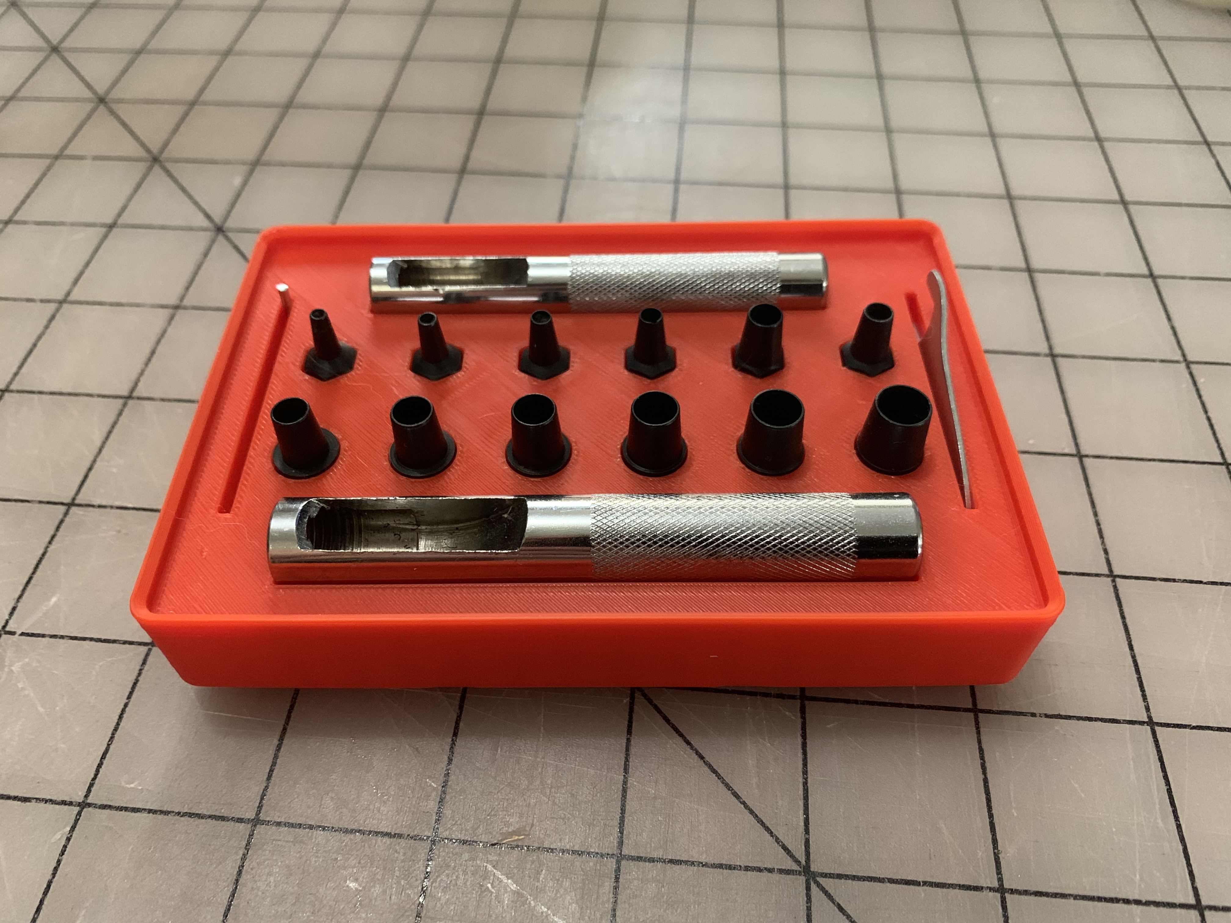 Tandy Punch Set Holder for Gridfinity