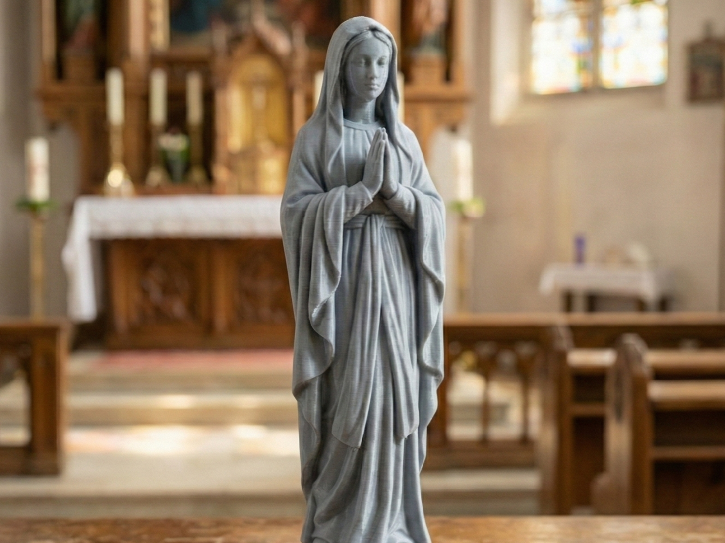 Madonna di Lourdes – Statua 3D Stampabile