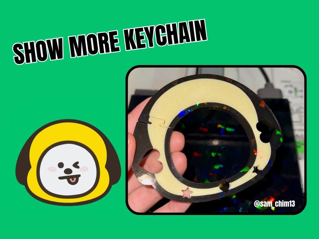 Anneau pour porte clef BT21 Chimmy