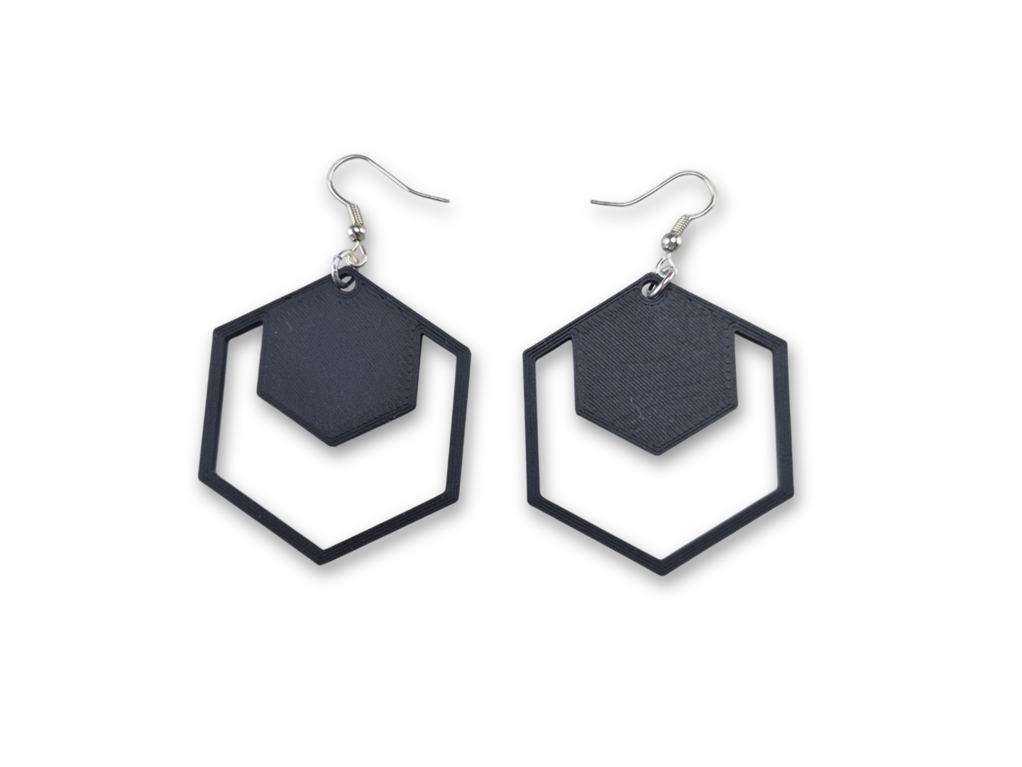 Hexagon Drop Earrings