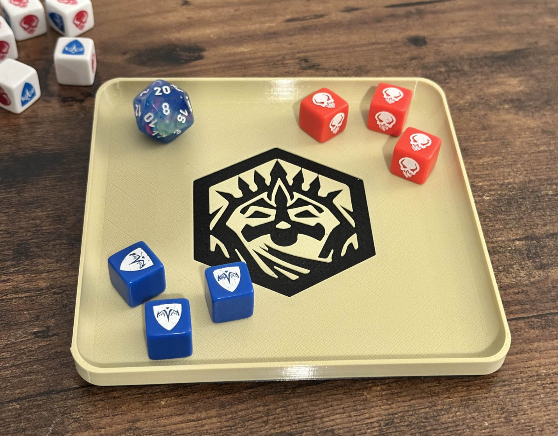 Slim Stackable Dice Tray - Revna Symbol