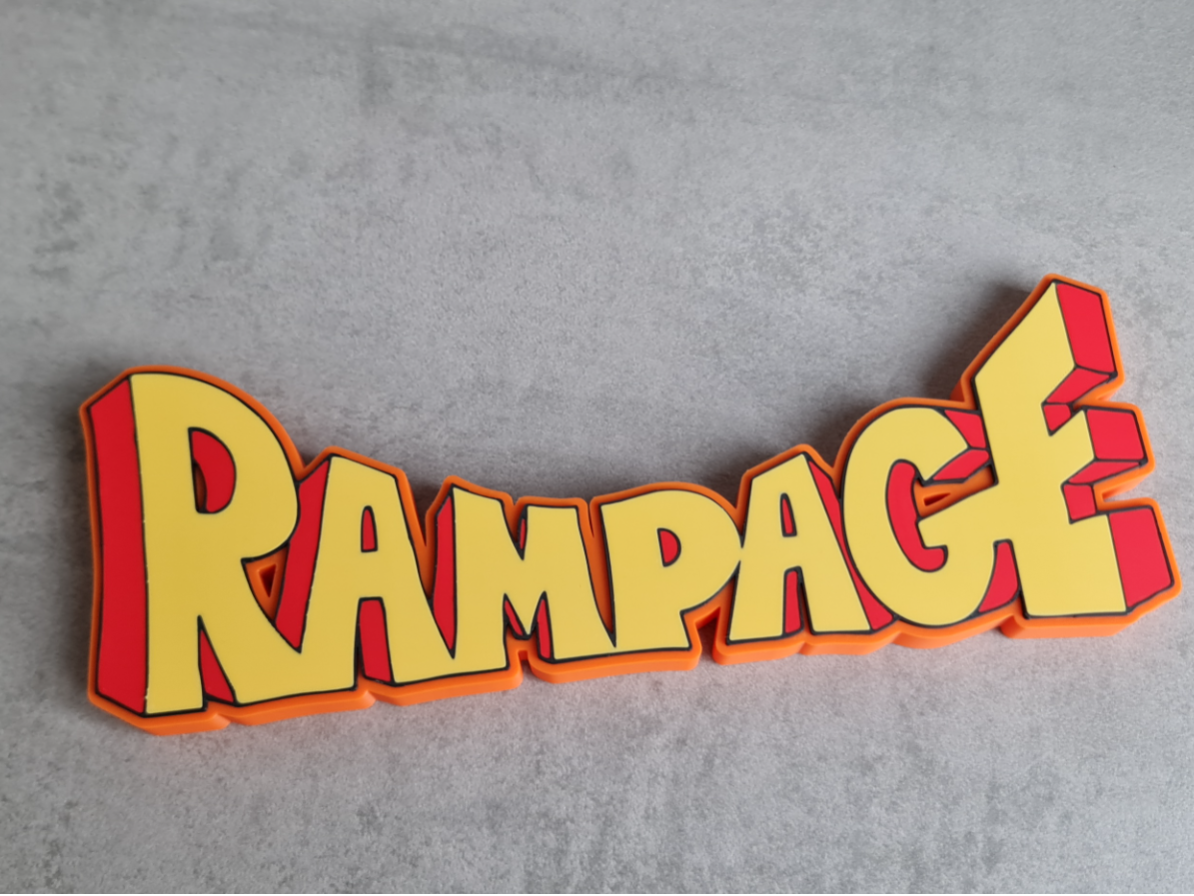 Rampage classic arcade sign / logo