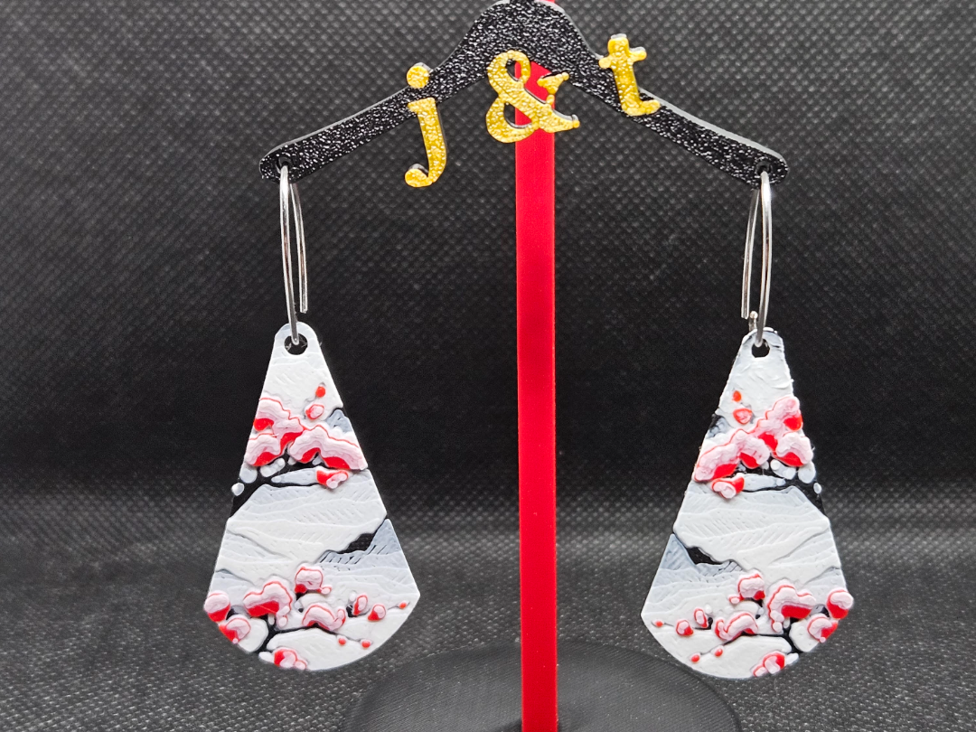 Cherry Blossom HF teardrop earrings - V2.0