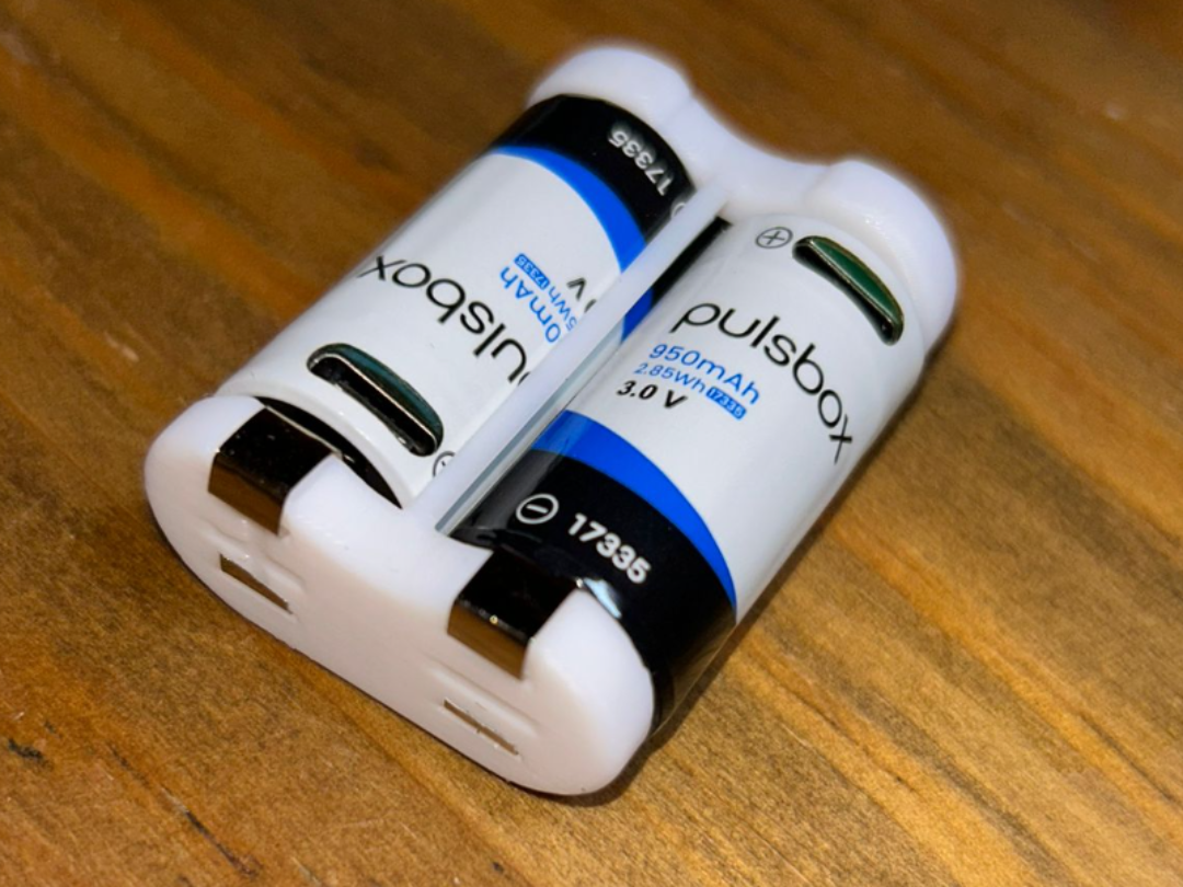 Adapter 2CR5 6V für 2 3V Akkus / CR123 Batterien