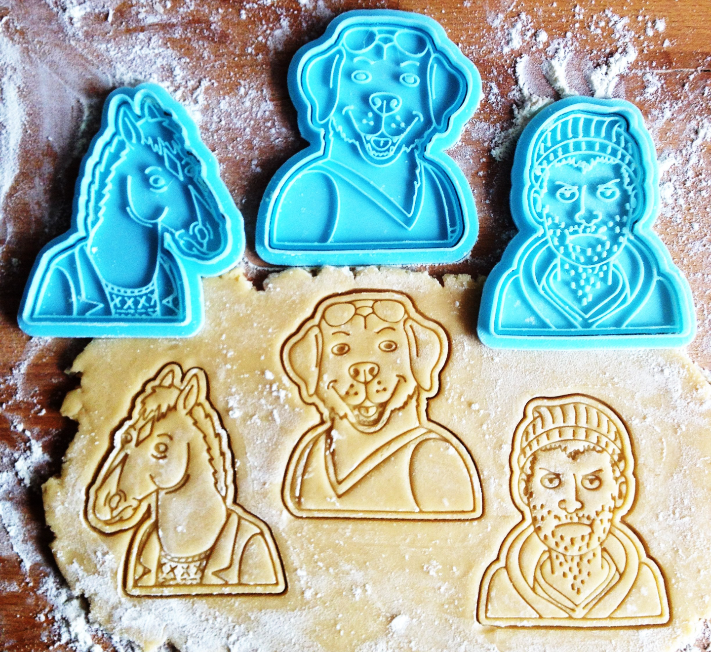 BoJack cookie cutters set of 3