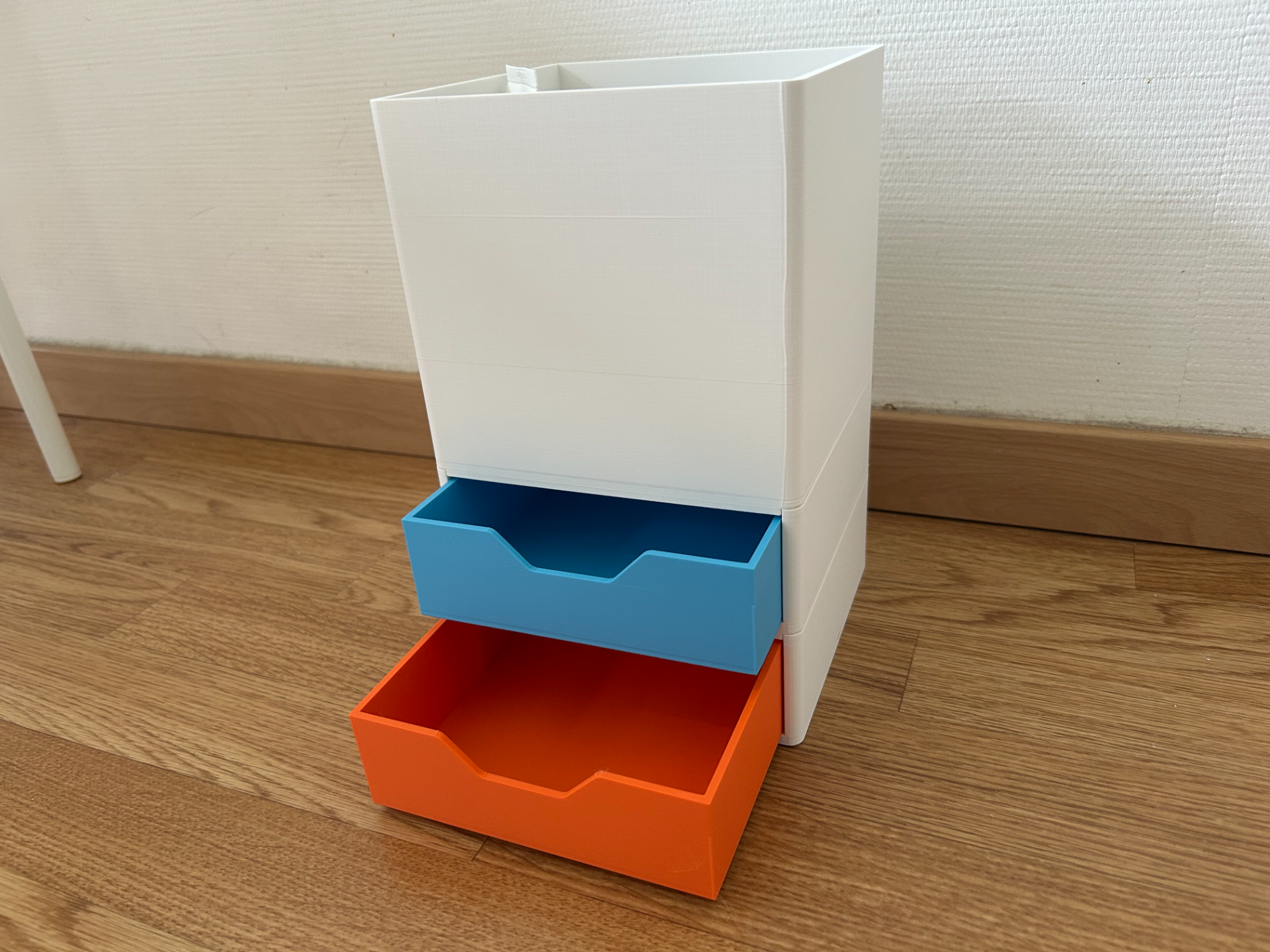 Stackable desktop organizer with drawer