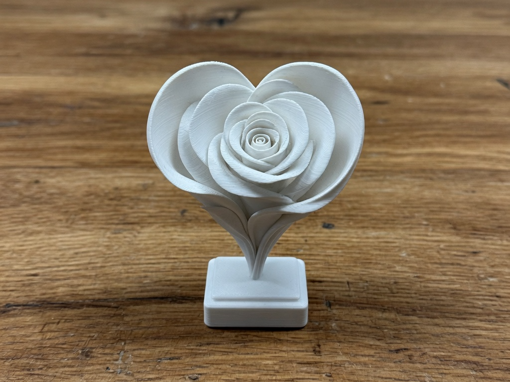 Layered Rose Heart Sculpture