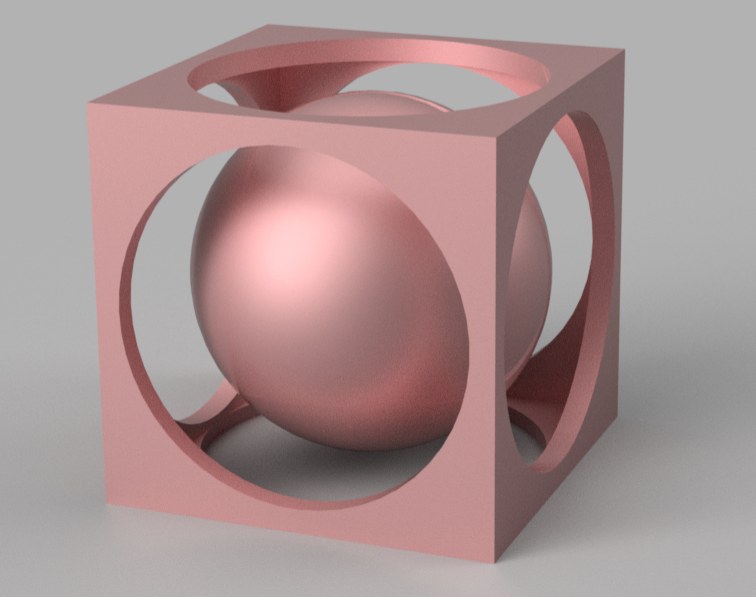 impossible cube (Sphere in a Cube)