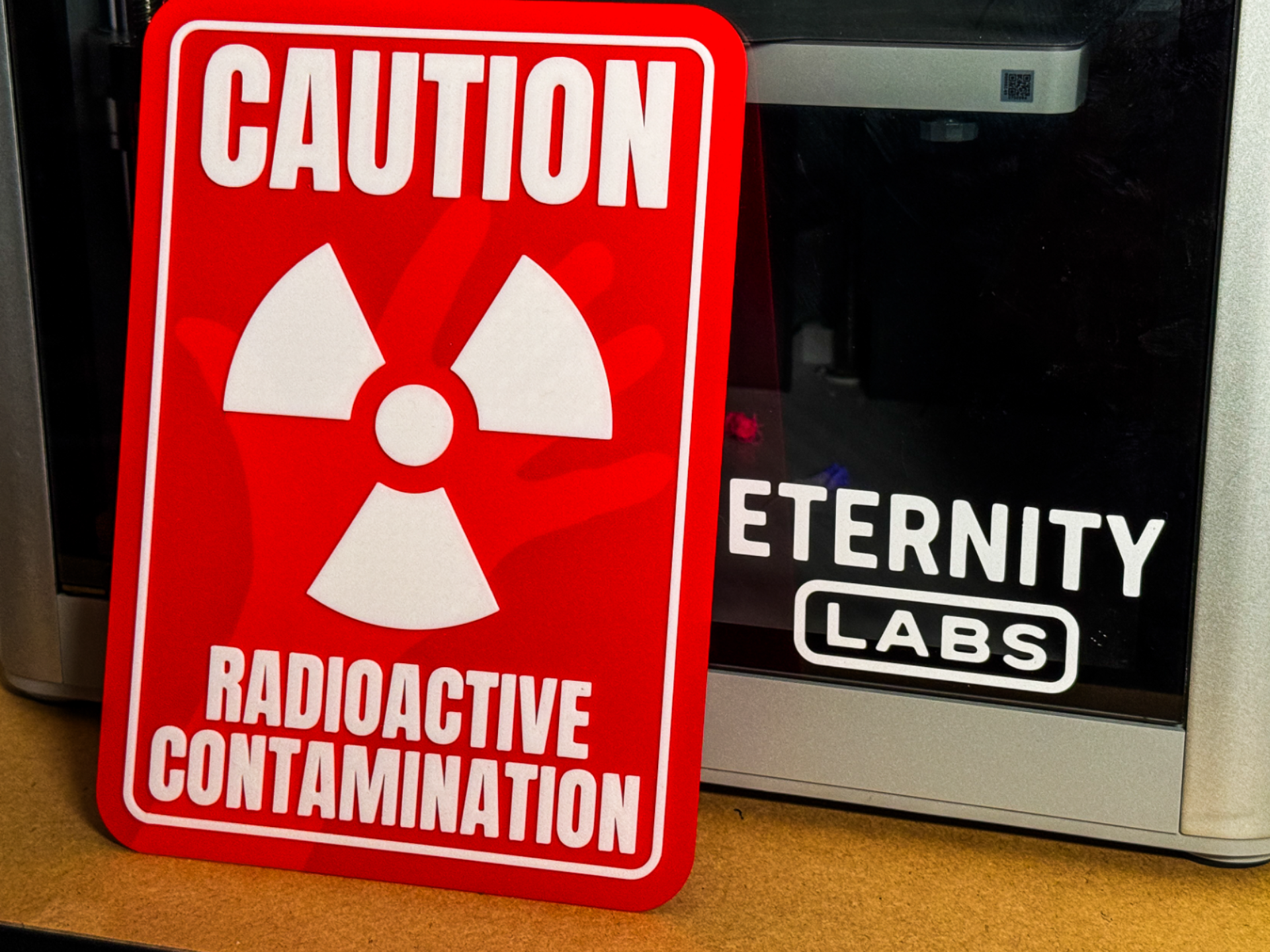 Radiation Caution Sign - 3 colour effect