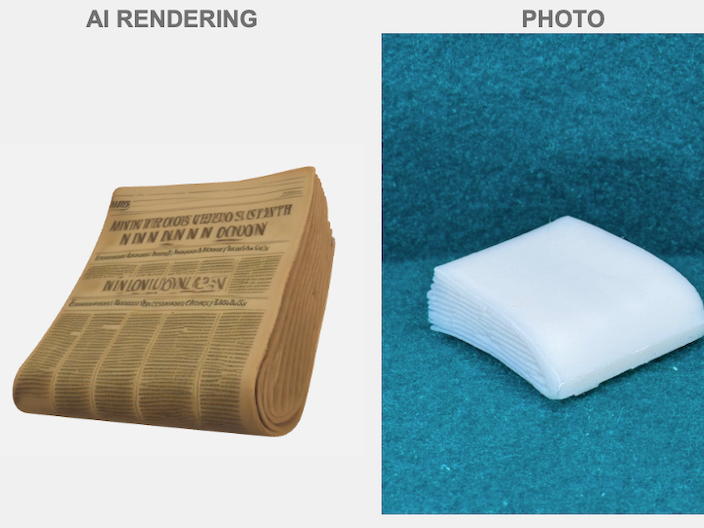 Newspaper (Folded 1 Article Faded Headline) : #43