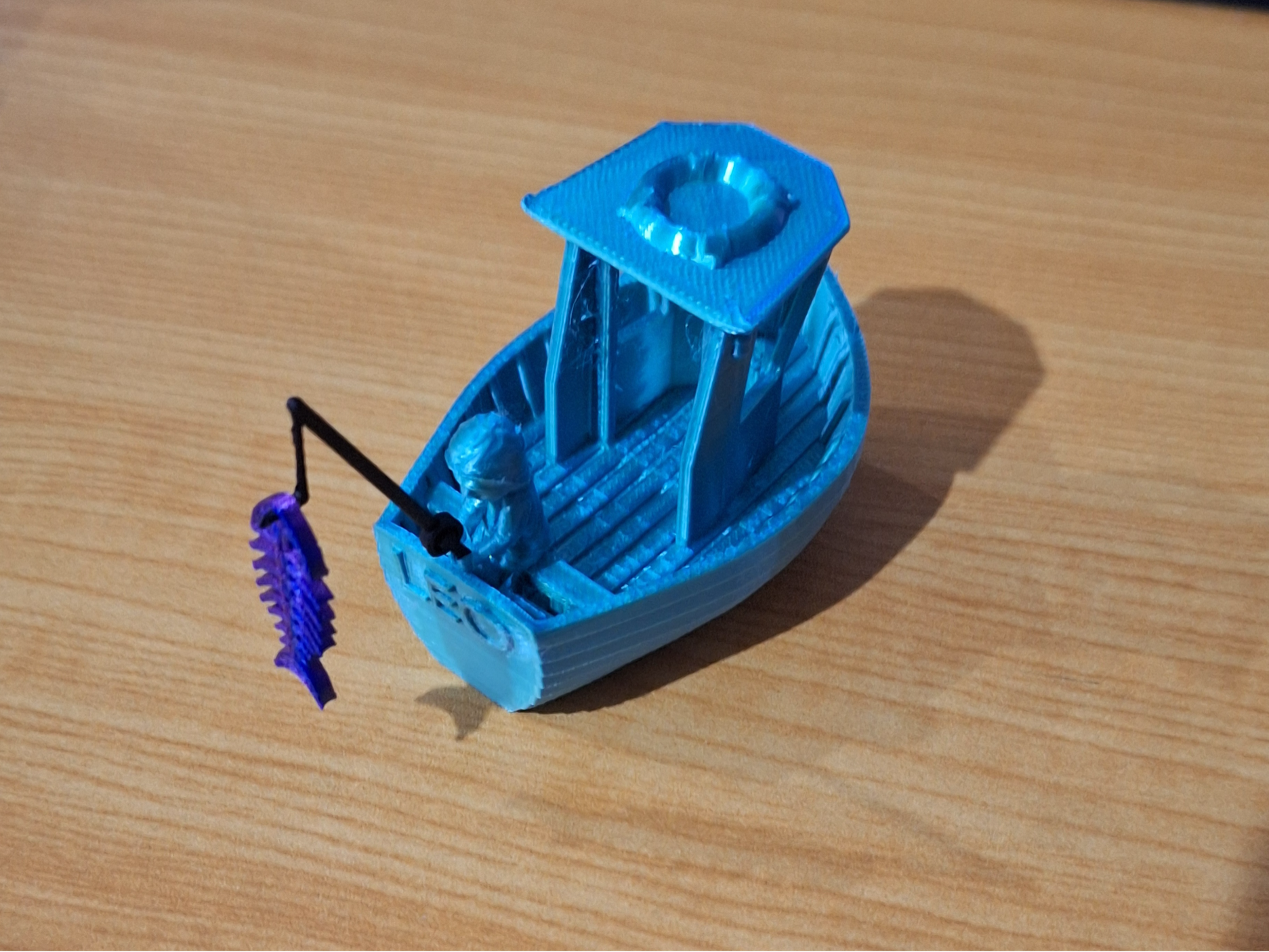 LEO the little fishing boat (rod adjustment)