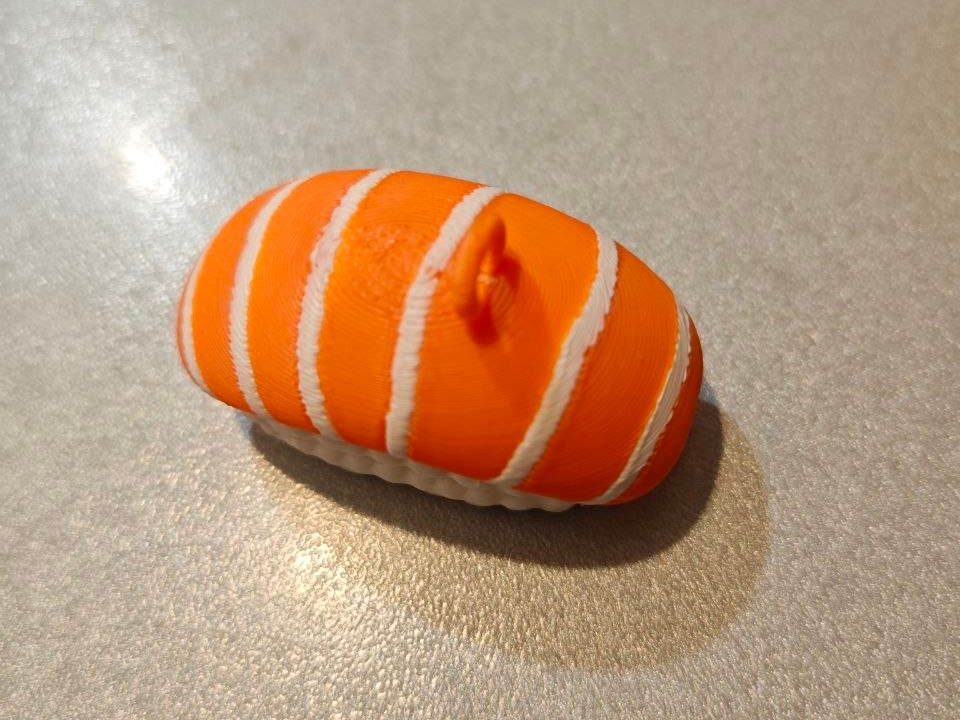 Realistic salmon nigiri