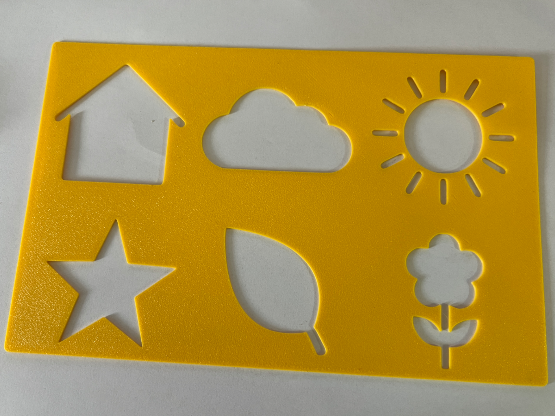 Easy Coloring Stencil for Kids: House & Nature