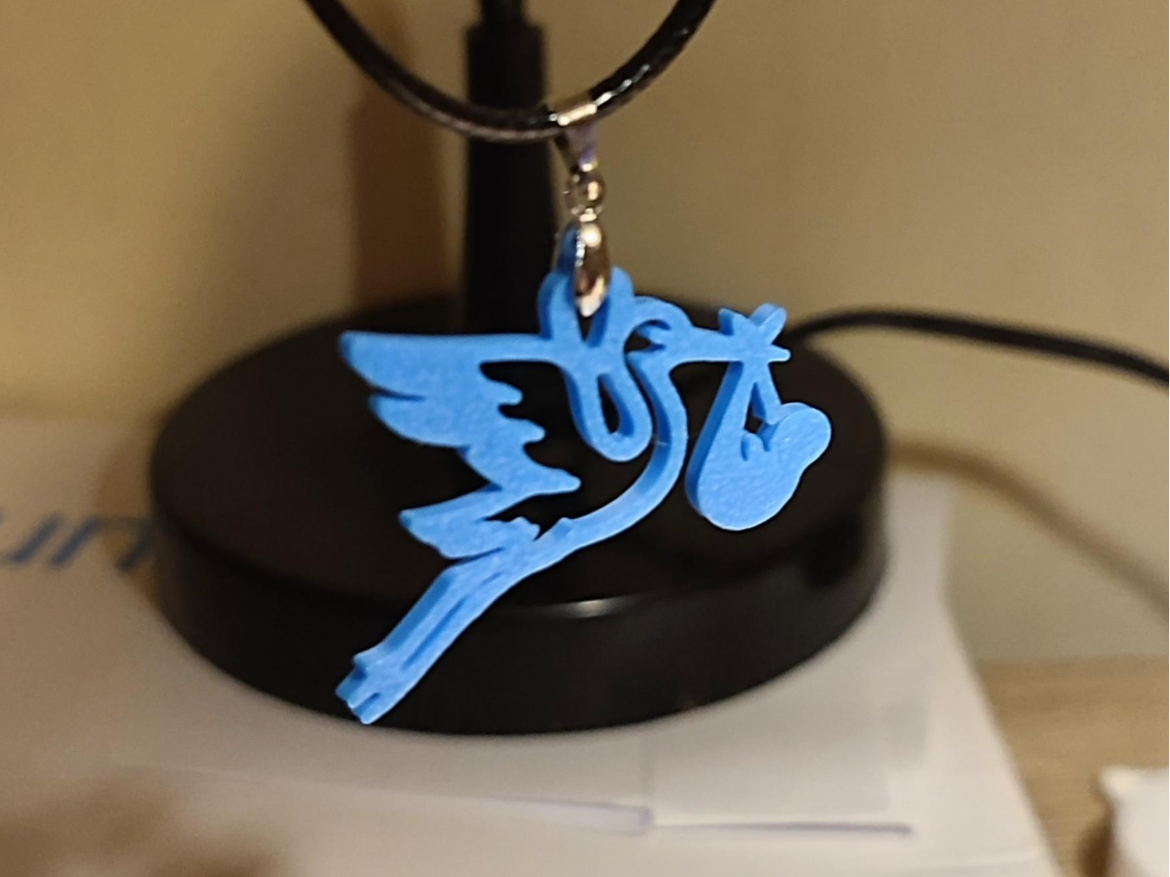 Cigogne bijou (pendentif, boucle...)