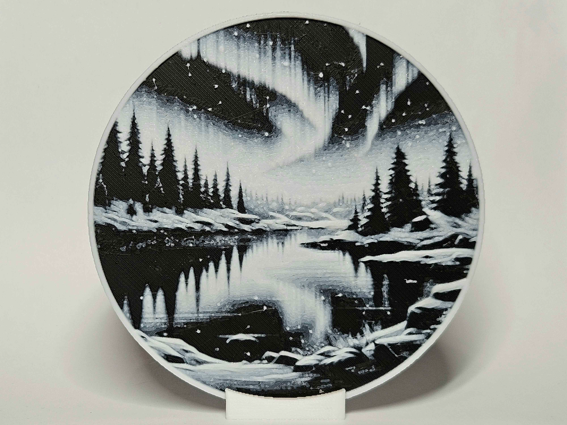 Northern Lights over a Lake - Coaster