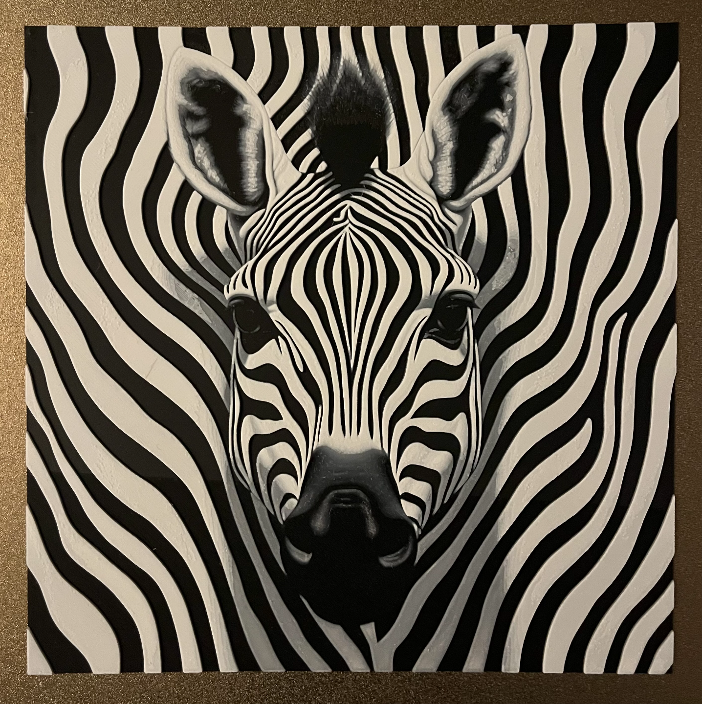 Op-Art Zebra Portrait (Filament Painting)