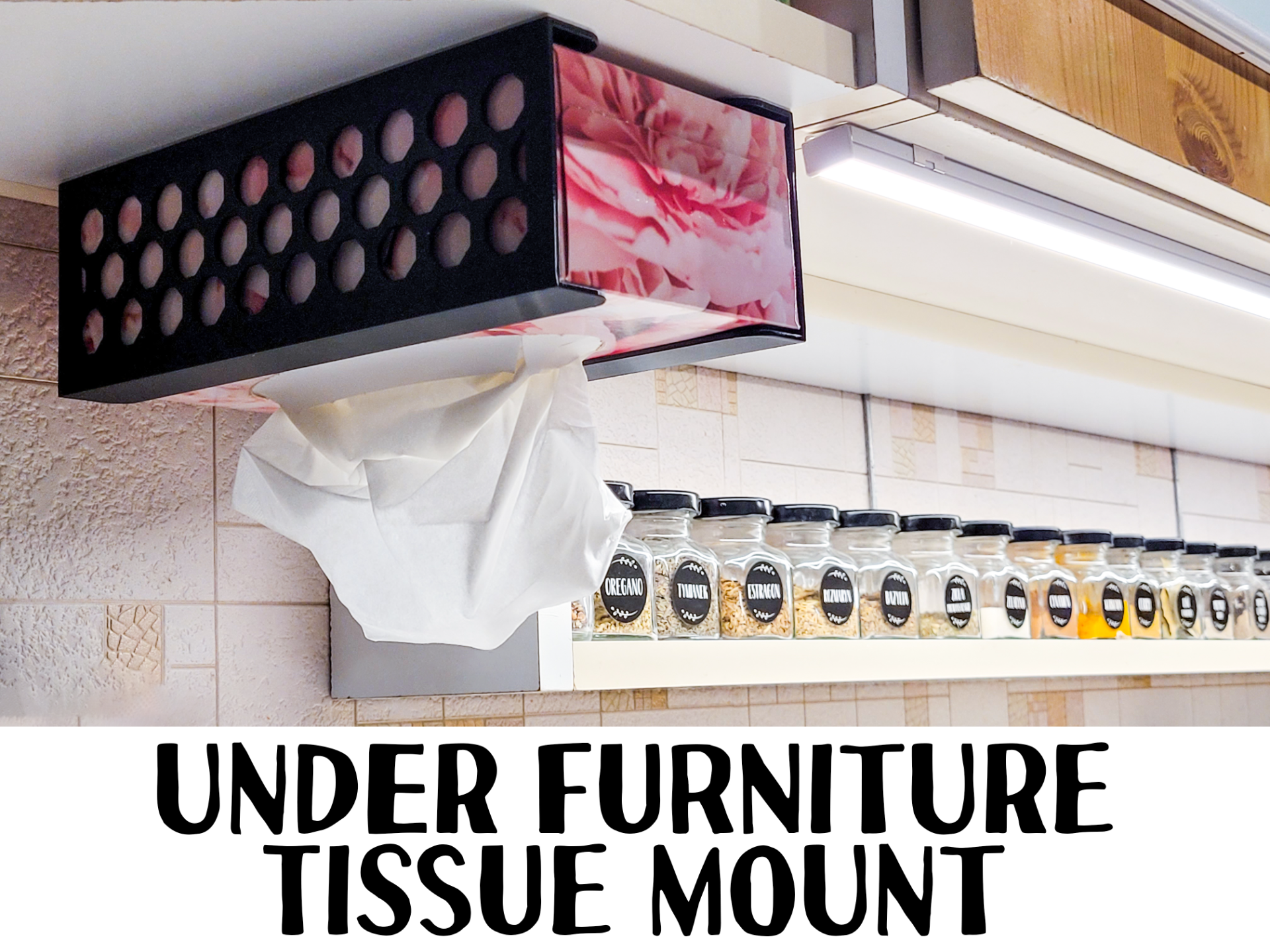 Under furniture tissue mount