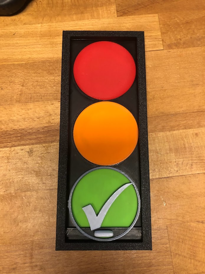 Sliding 3-Colored Traffic-Light styled Sign