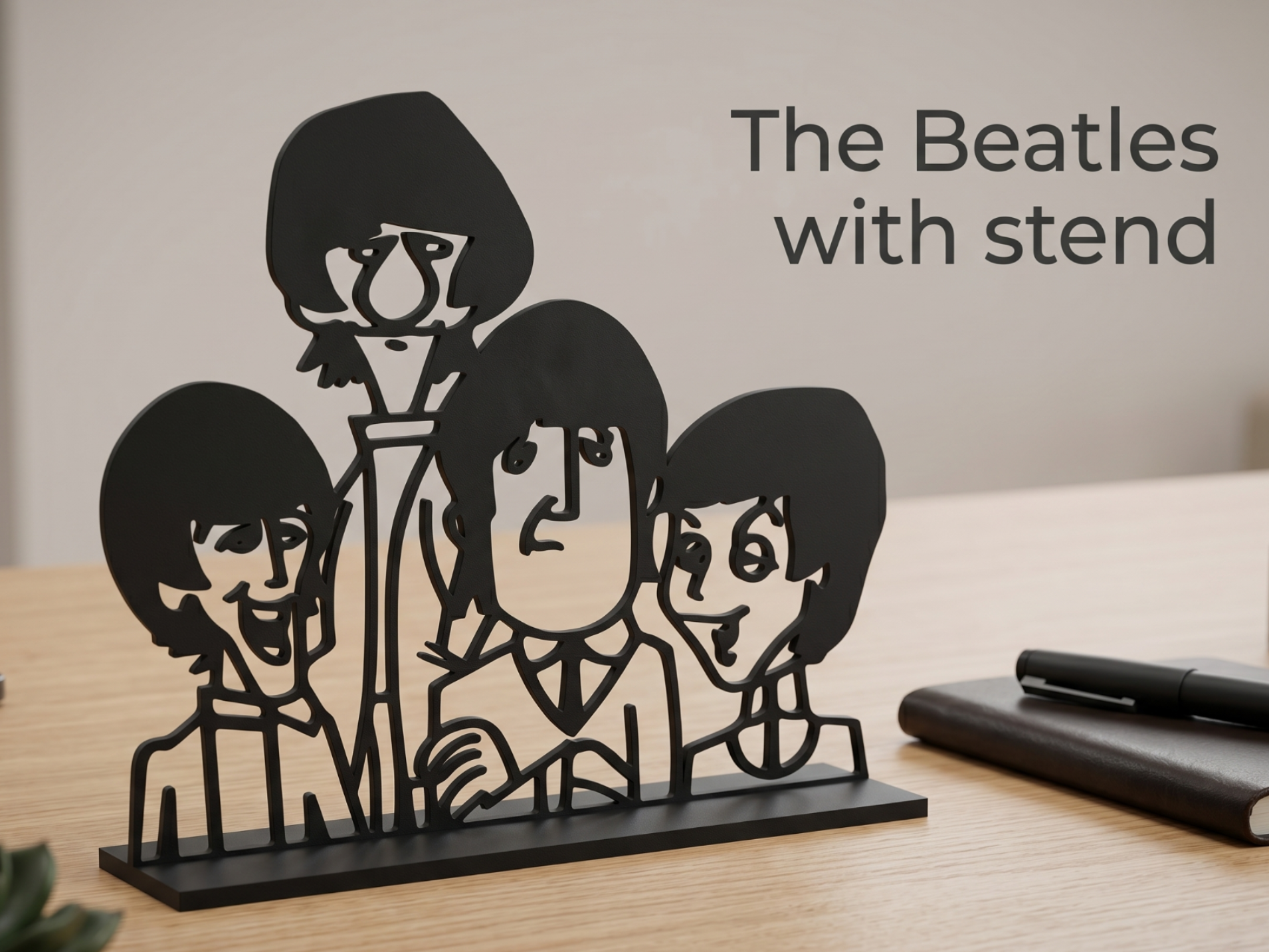 The Beatles with stend