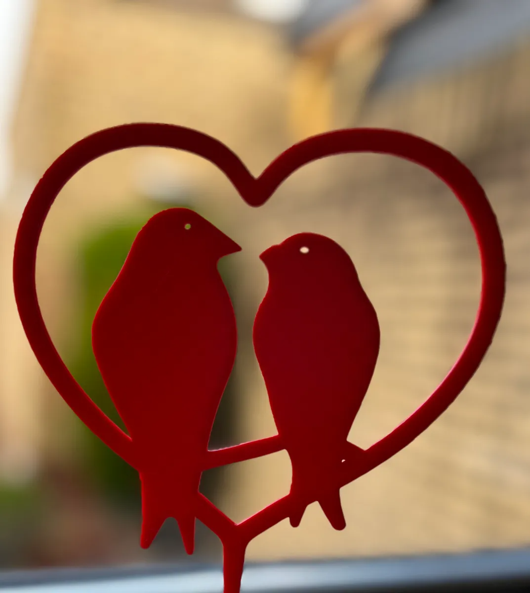 Love Birds Valentine Decoration Heart