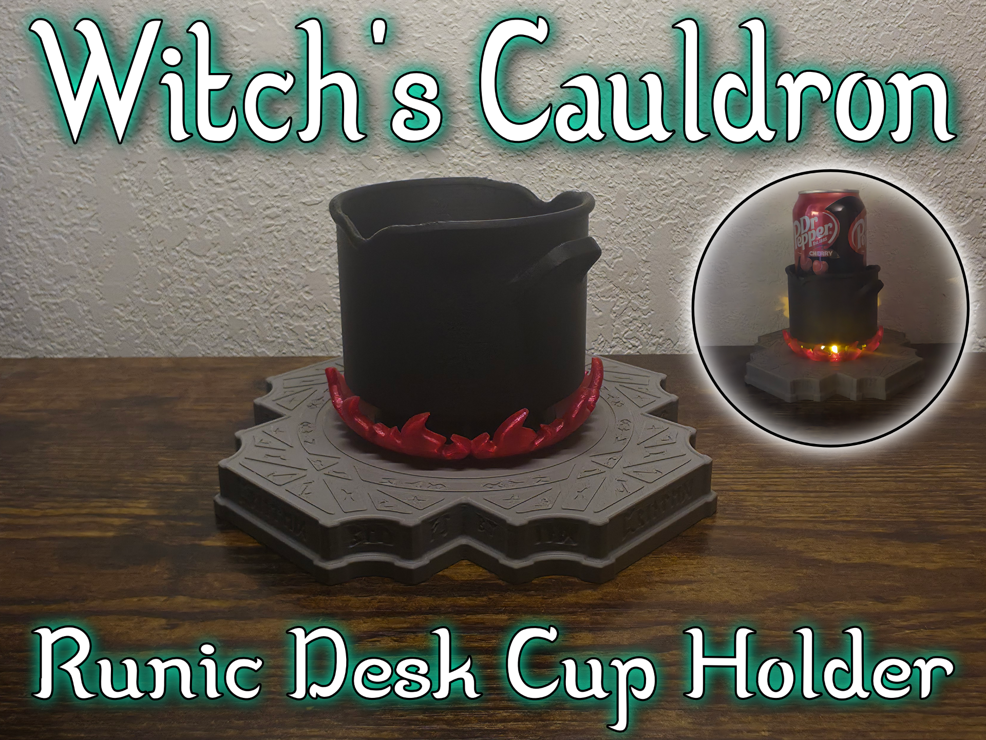 Witch's Cupholder - Runic Desk Cupholder