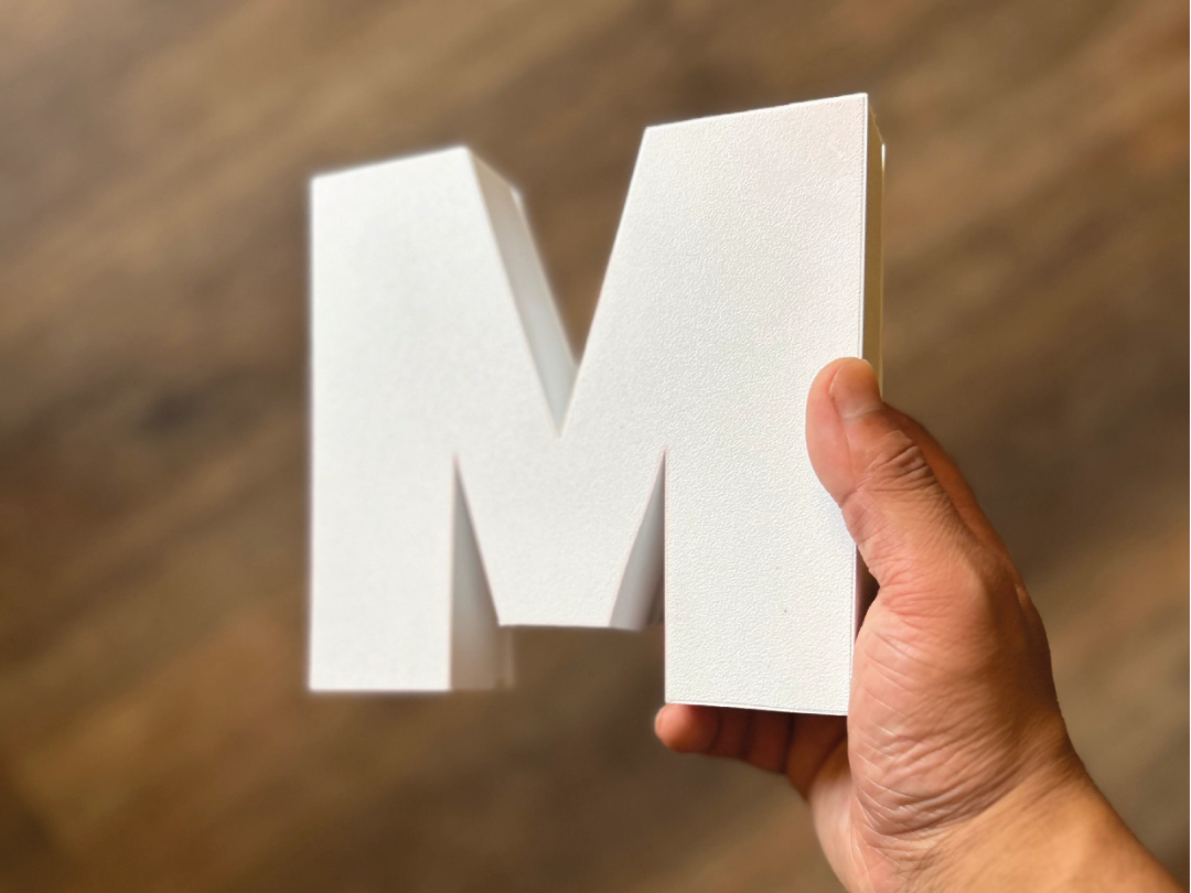 Letras volumétricas para publicidad