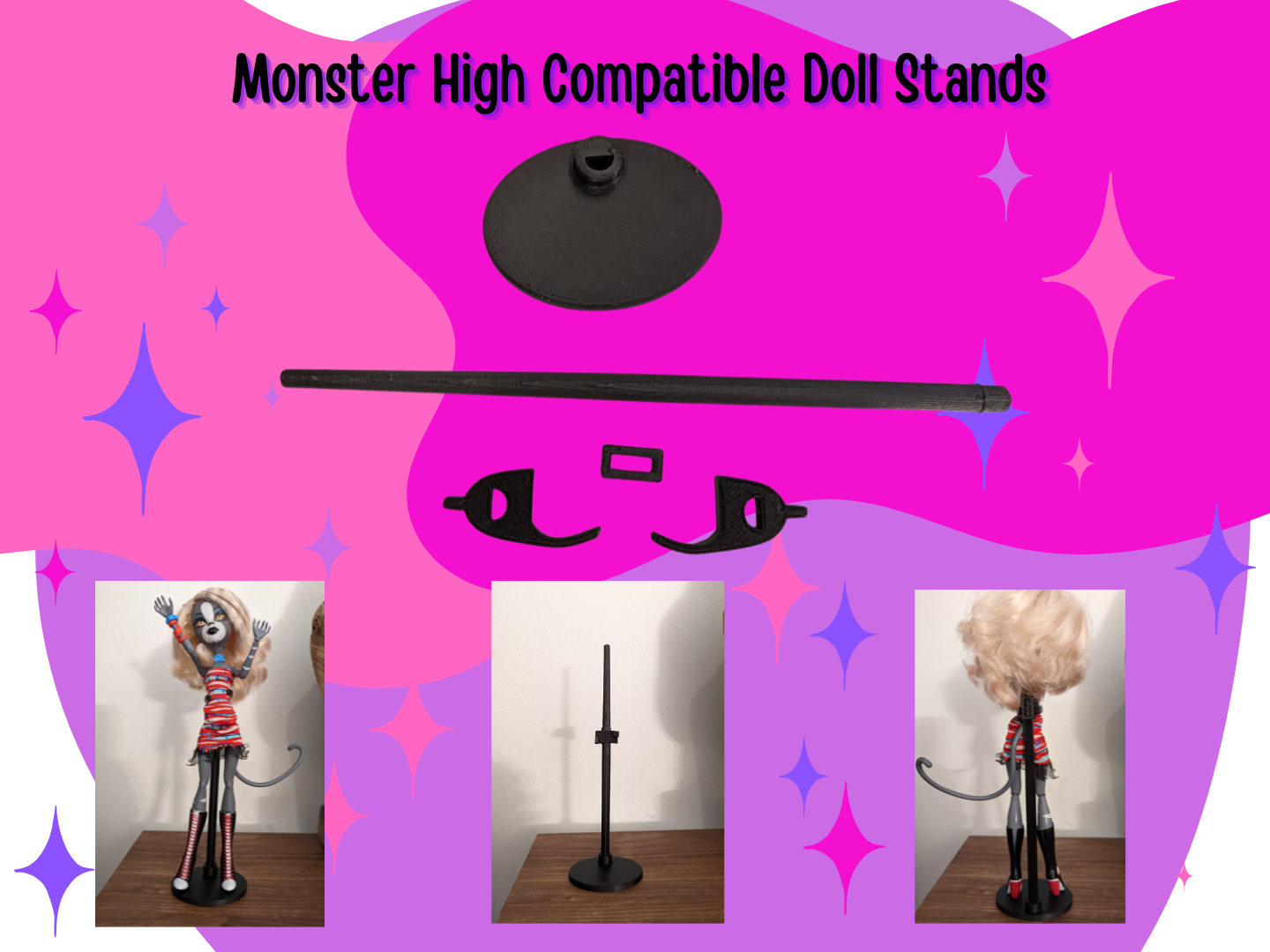 Monster High Compatible Doll Stands
