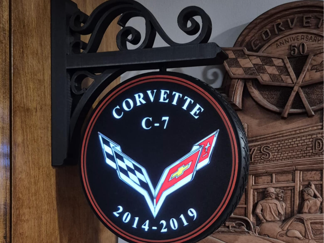 Corvette C-7 Pub Sign Lightbox