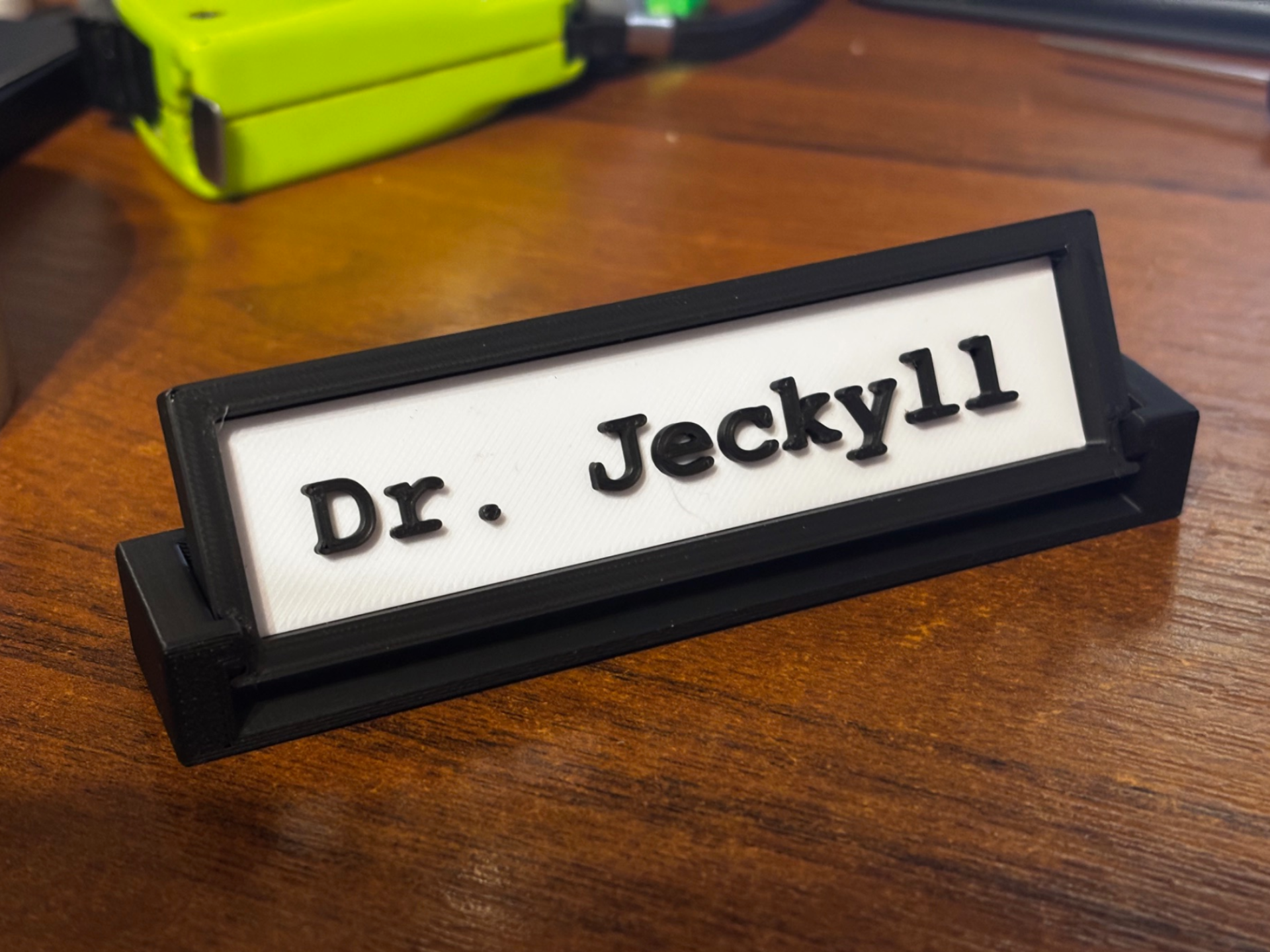 Rotatable Desk Name Plate with Custom Text