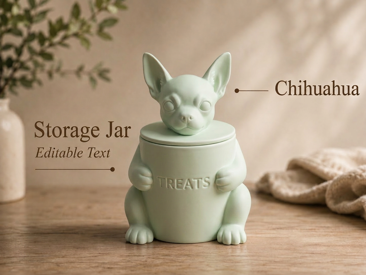Chihuahua Storage Jar