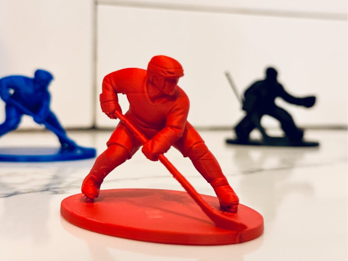 Hockey Players and Goalie