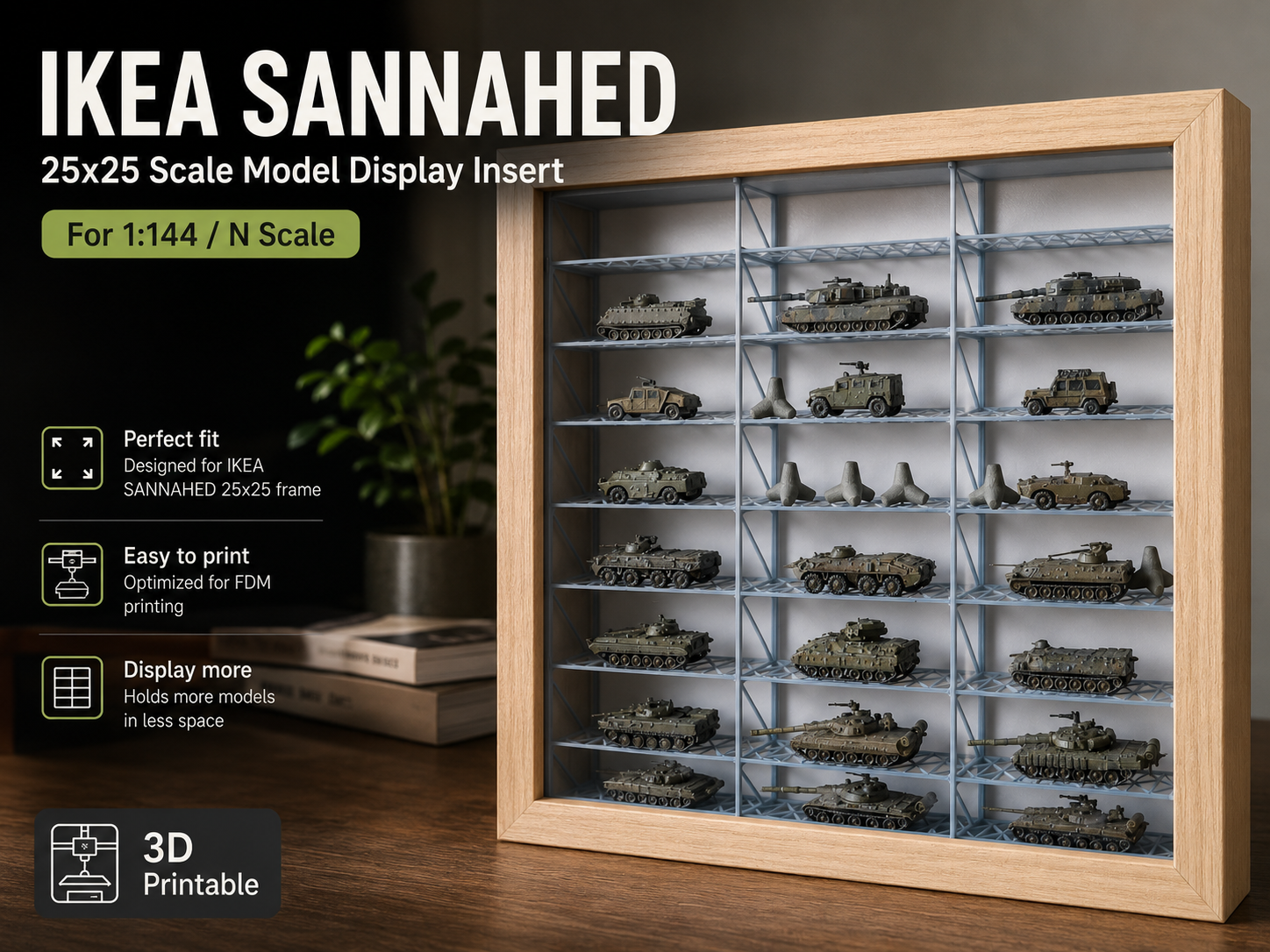 IKEA SANNAHED 25x25 Scale Model Display Insert