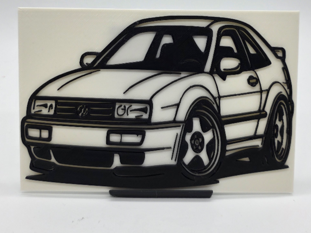2D Wall Art VW Corrado TinyCar