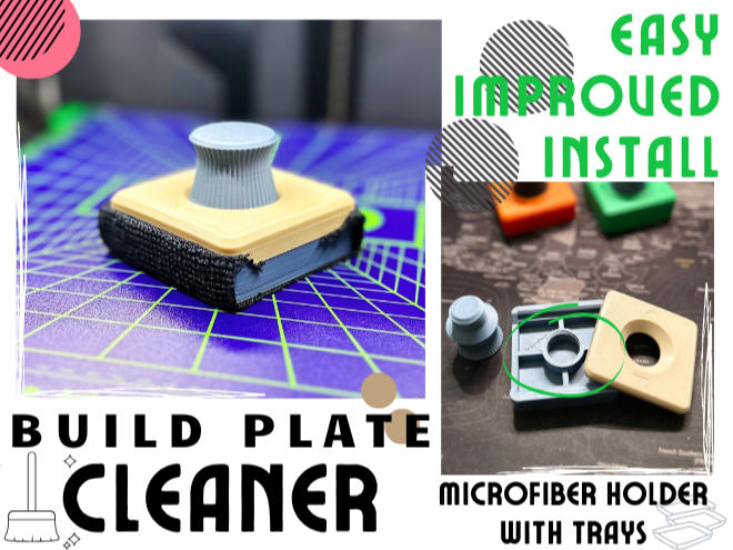 Build Plate Cleaner - Easy Microfiber Install