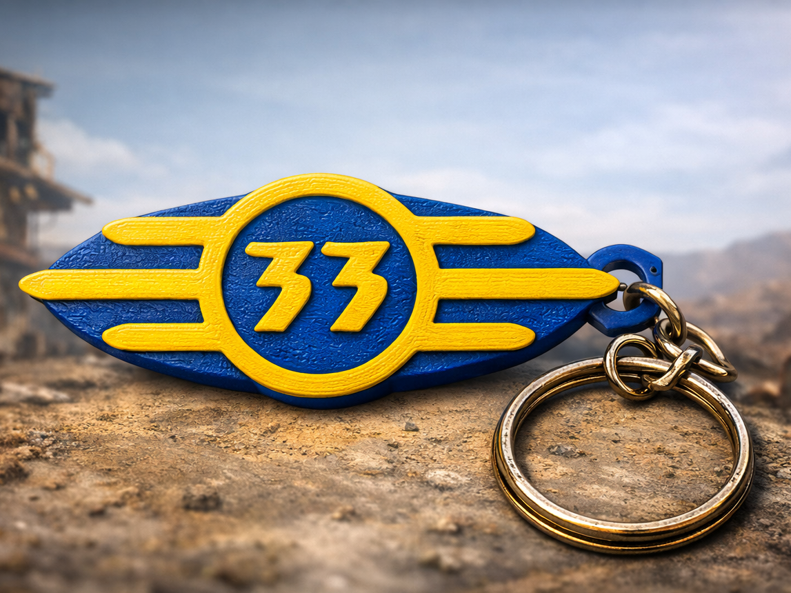 Fallout 33 Vault Keychain – Post-Apocalyptic